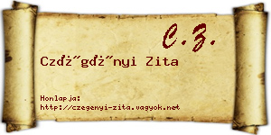 Czégényi Zita névjegykártya