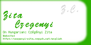zita czegenyi business card